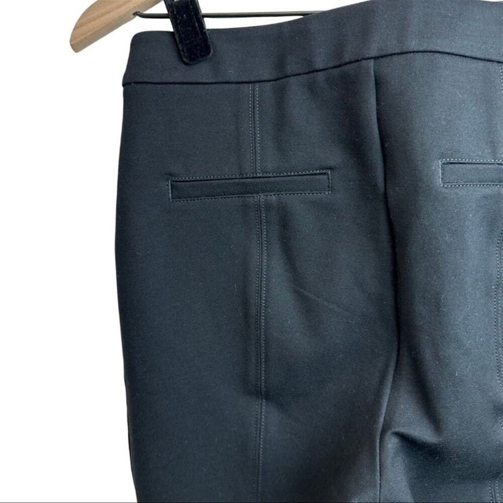 Anthropologie The Essential Slim Pant Black Leather Trim Pocket